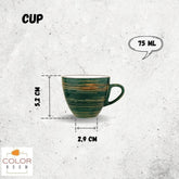 Wilmax Espressotasse, 75 ml, Grün, Porzellan, WL-669533/A